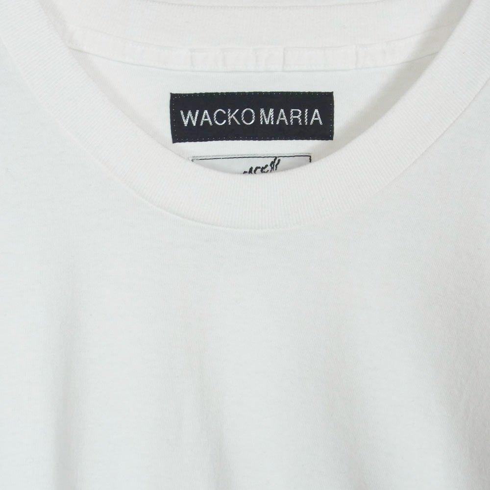 WACKO MARIA ワコマリア 25SS NECKFACE WASHED HEAVY WEIGHT LONG SLEEVE T-SHIRT (TYPE-1) 長袖 Tシャツ ホワイト系 L【中古】