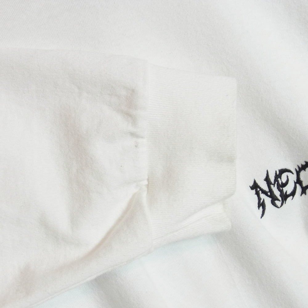 WACKO MARIA ワコマリア 25SS NECKFACE WASHED HEAVY WEIGHT LONG SLEEVE T-SHIRT (TYPE-1) 長袖 Tシャツ ホワイト系 L【中古】