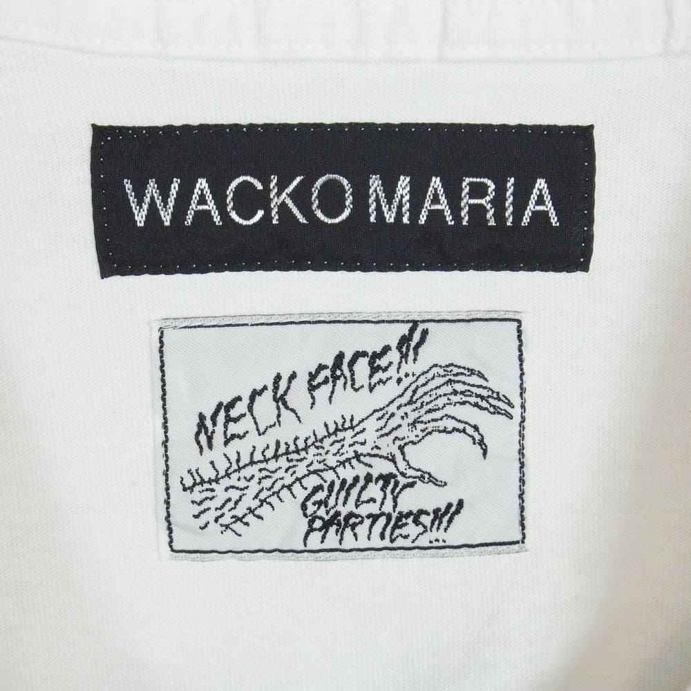WACKO MARIA ワコマリア 25SS NECKFACE WASHED HEAVY WEIGHT LONG SLEEVE T-SHIRT (TYPE-1) 長袖 Tシャツ ホワイト系 L【中古】