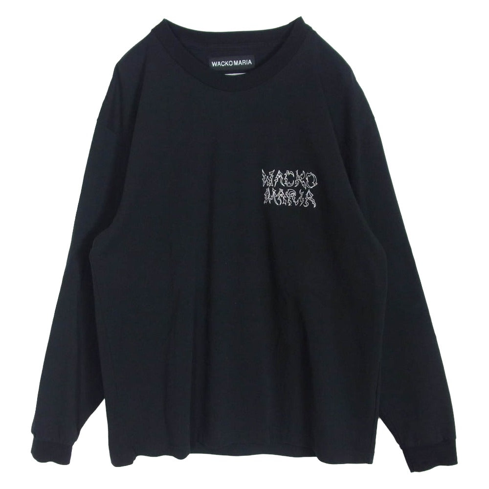 WACKO MARIA ワコマリア 25SS NECKFACE WASHED HEAVY WEIGHT LONG SLEEVE T-SHIRT (TYPE-2) 長袖 Tシャツ ブラック系 L【中古】