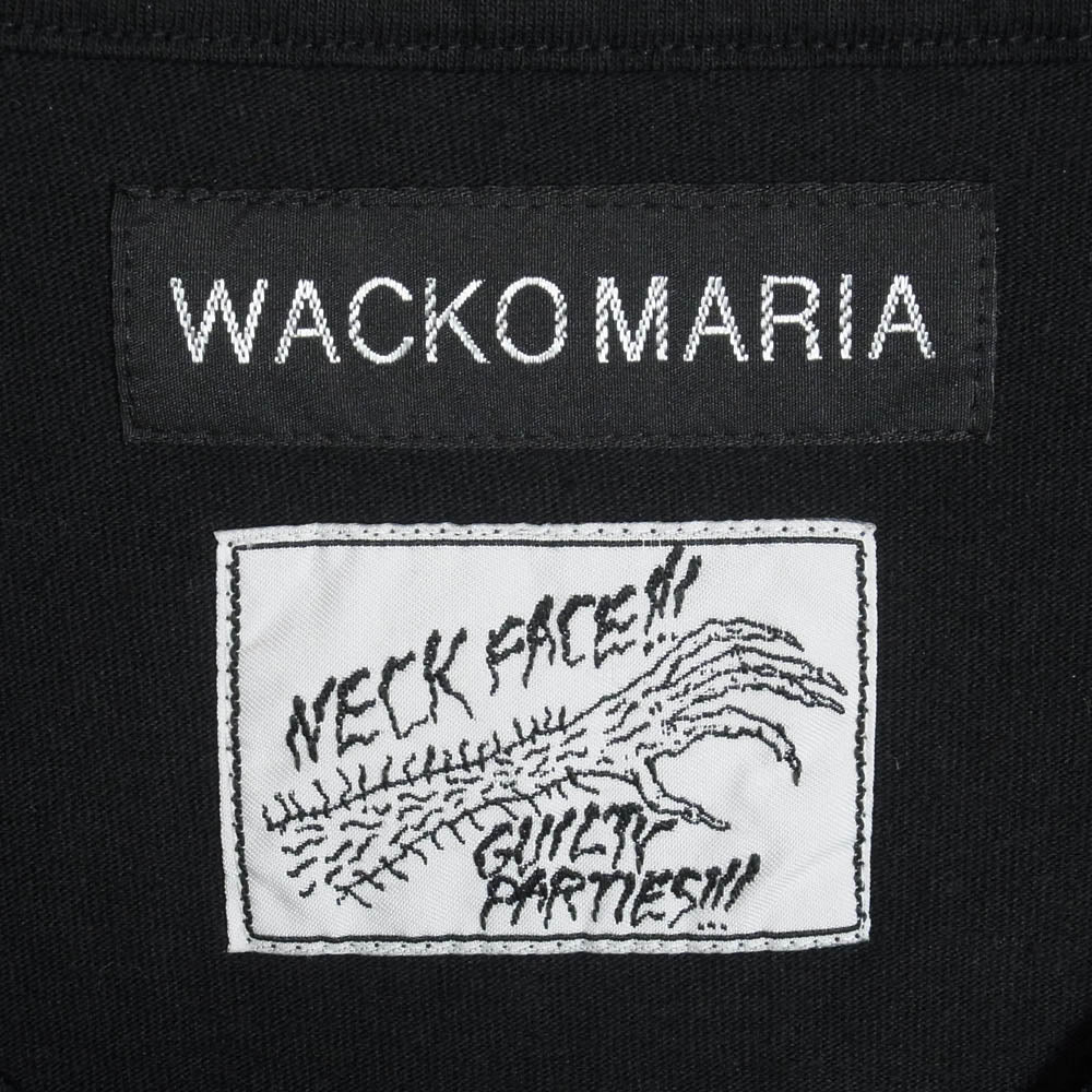 WACKO MARIA ワコマリア 25SS NECKFACE WASHED HEAVY WEIGHT LONG SLEEVE T-SHIRT (TYPE-2) 長袖 Tシャツ ブラック系 L【中古】