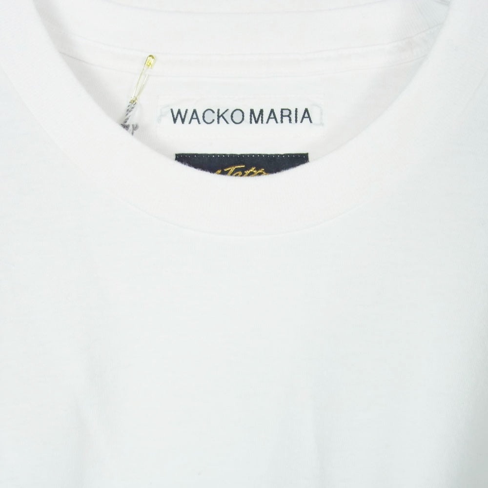 WACKO MARIA ワコマリア 25SS 56TS-WM-LT03 56 TATTOO STUDIO WASHED HEAVY WEIGHT CREW NECK LONG SLEEVE T-SHIRT 長袖 Tシャツ ホワイト系 L【中古】