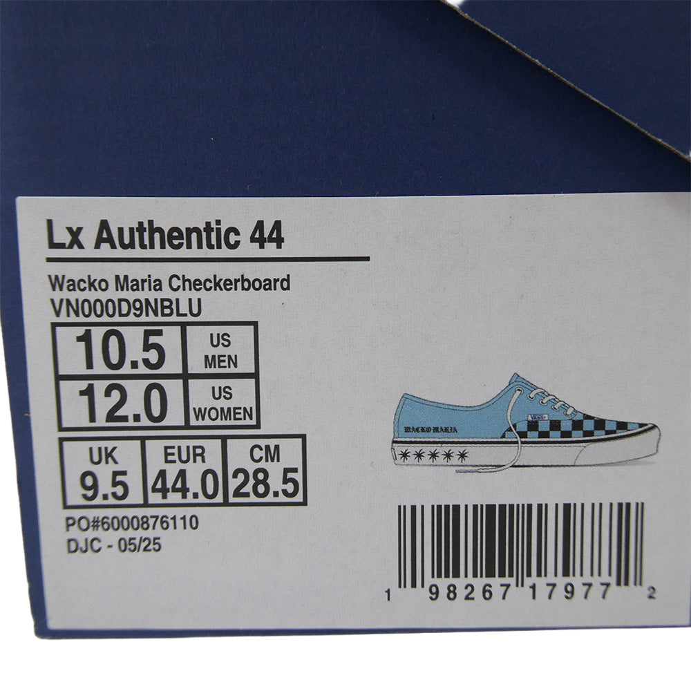 WACKO MARIA ワコマリア 25SS VANS-WM-SH07 VANS バンズ LX AUTHENTIC 44 オーセンティック ローカット スニーカー ライトブルー系 ブラック系 28.5cm【新古品】【未使用】【中古】