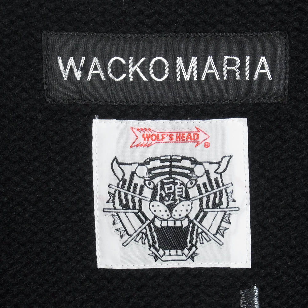 WACKO MARIA ワコマリア 24AW WOLFSHEAD-WM-KN01 WOLF’S HEAD KNIT CARDIGAN ウルフズ ヘッド ニット カーディガン ブラック系 L【中古】