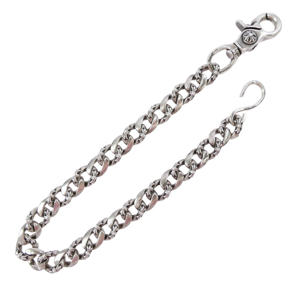 CHROME HEARTS クロムハーツ（原本無） 修理補填確認書付属 FANCY LONG-S ファンシー 1クリップ ロング ウォレット チェーン シルバー系【中古】