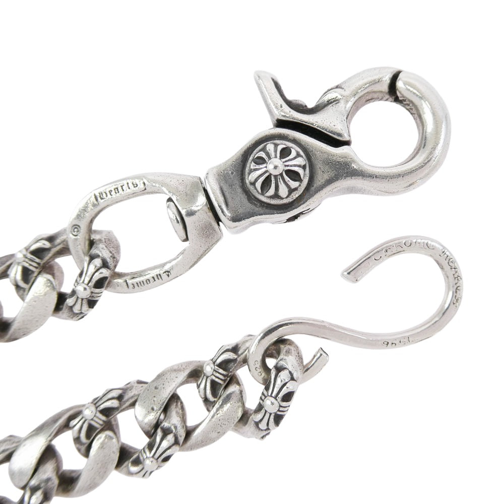 CHROME HEARTS クロムハーツ（原本無） 修理補填確認書付属 FANCY LONG-S ファンシー 1クリップ ロング ウォレット チェーン シルバー系【中古】