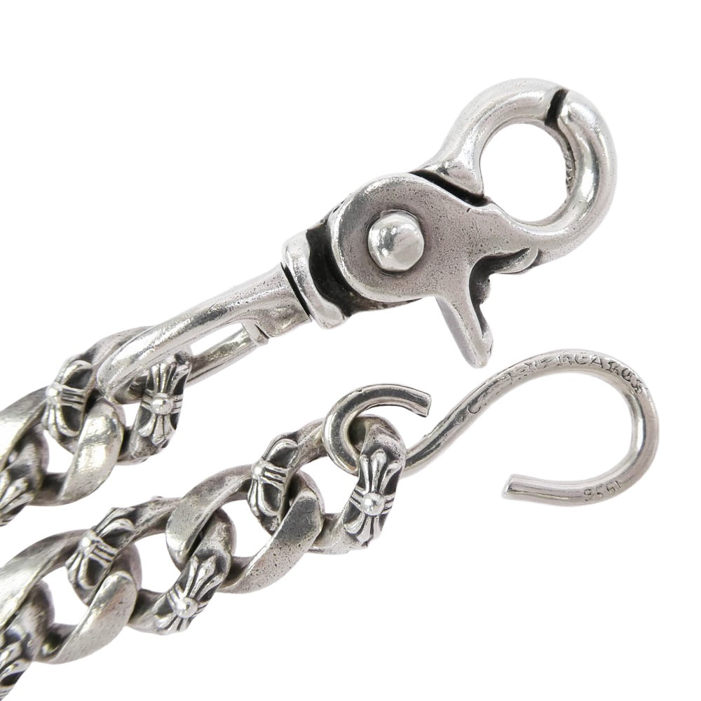 CHROME HEARTS クロムハーツ（原本無） 修理補填確認書付属 FANCY LONG-S ファンシー 1クリップ ロング ウォレット チェーン シルバー系【中古】
