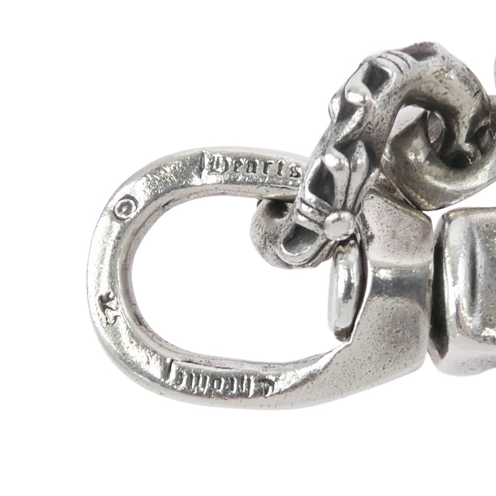 CHROME HEARTS クロムハーツ（原本無） 修理補填確認書付属 FANCY LONG-S ファンシー 1クリップ ロング ウォレット チェーン シルバー系【中古】