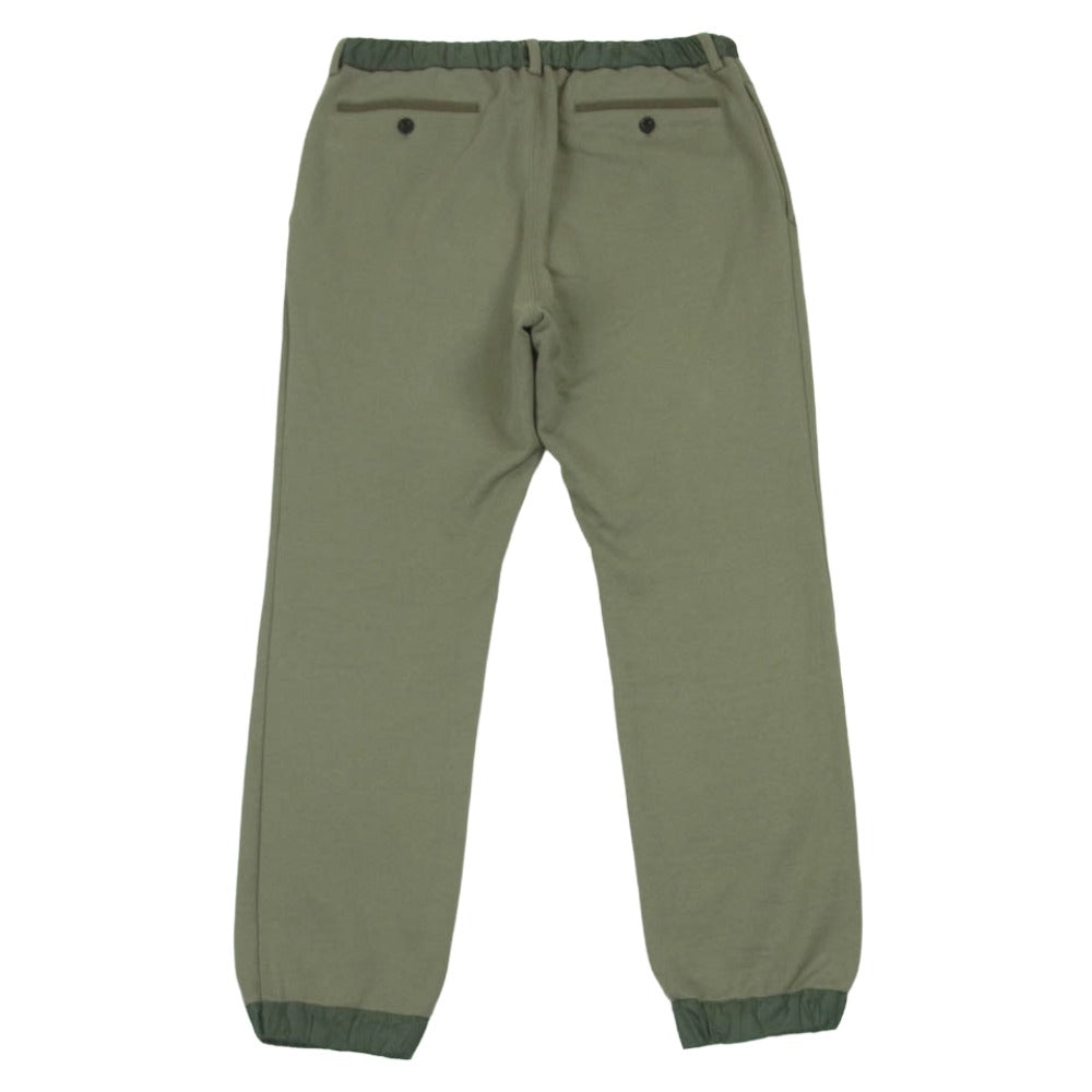 Sacai サカイ 23-03026M Sweat Jersey Pants ナイロン切替 スウェット ジャージ パンツ カーキ系 オリーブ系 2【中古】