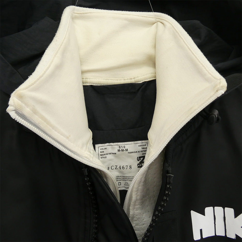 NIKE ナイキ 21AW CZ4678-010 × Sacai サカイ レイヤード MA-1 ボンバー ジャケット ブルゾン ブラック系 M【中古】