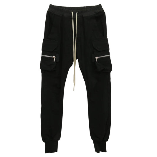 Rick Owens リックオウエンス 23AW RU02C7396-BA LUXOR期 BA素材 MASTODON CARGO マストドン カーゴ パンツ ブラック系 46【美品】【中古】