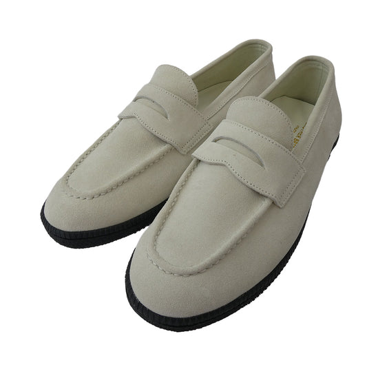 ブラザーブリッジ PETERS SMOKE WHT/B スニーカーソール スエード ローファートレーナー シューズ オフホワイト系 8【中古】