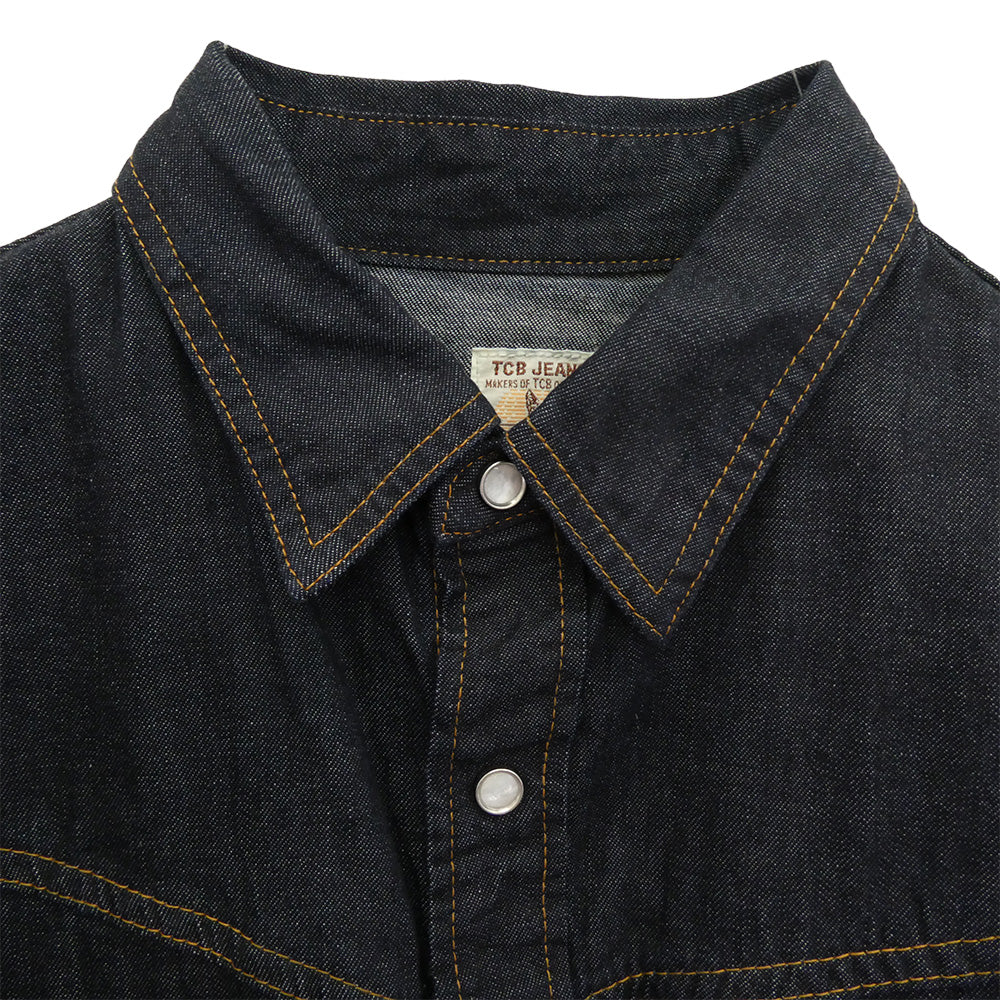 TCB jeans ティージービージーンズ RANCHMAN Shirt DENIM ランチマン ウエスタン デニムシャツ インディゴブルー系 サイズ表記なし【中古】
