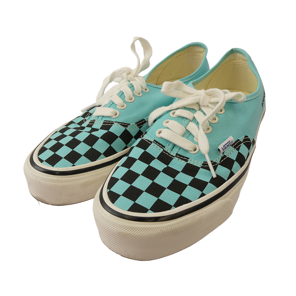 WACKO MARIA ワコマリア 25AW VN000D9NBLU VANS バンズ LX AUTHENTIC 44 CHECKERBOARD BLUE チェッカーボード ローカット スニーカー ライトブルー系 ブラック系 27.0【中古】
