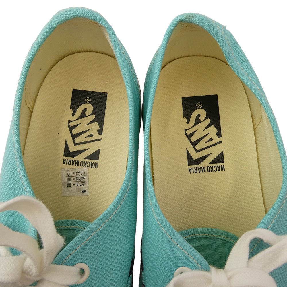 WACKO MARIA ワコマリア 25AW VN000D9NBLU VANS バンズ LX AUTHENTIC 44 CHECKERBOARD BLUE チェッカーボード ローカット スニーカー ライトブルー系 ブラック系 27.0【中古】