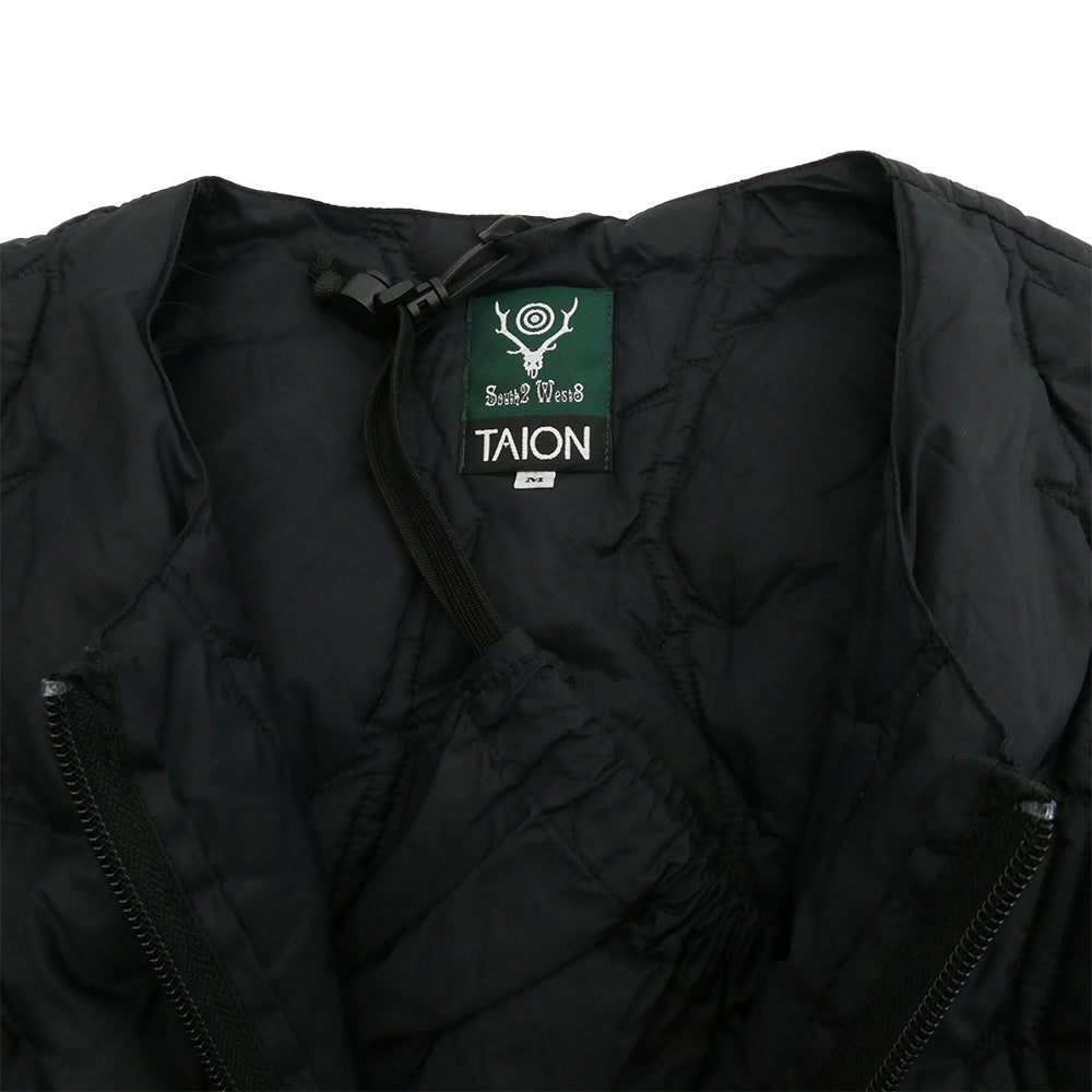 South2 West8 サウスツーウェストエイト RW698 × TAION タイオン Inner Down Jacket キルティング インナー ダウン ジャケット ブラック系 M【中古】
