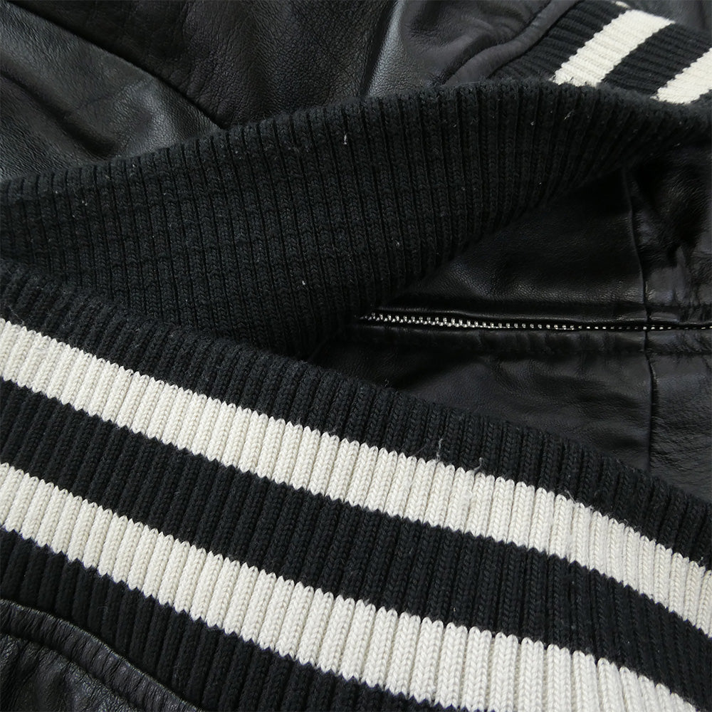 Supreme シュプリーム 16SS ワングラム期 Uptown Studded Leather Varsity Jacket スタッズ ロゴデザイン レザー ジップ バーシティ ジャケット ブラック系 M【中古】