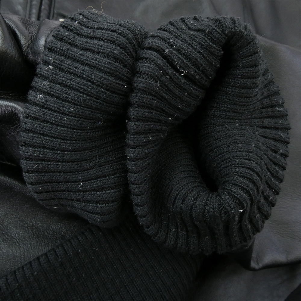 Supreme シュプリーム 16SS ワングラム期 Uptown Studded Leather Varsity Jacket スタッズ ロゴデザイン レザー ジップ バーシティ ジャケット ブラック系 M【中古】