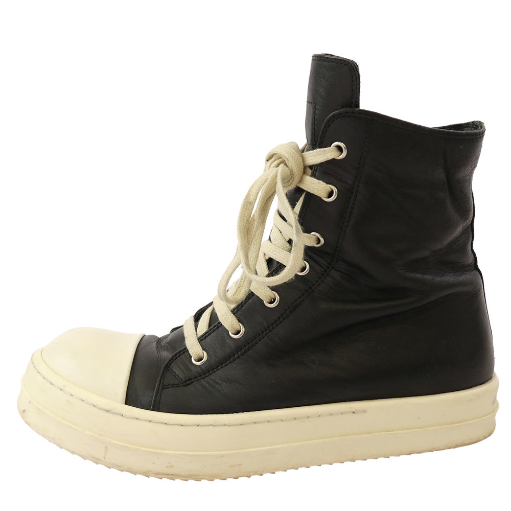 Rick Owens リックオウエンス SNEAKERS RAMONES スニーカーズ ラモーンズ ハイカット スニーカー ブラック系 42【中古】
