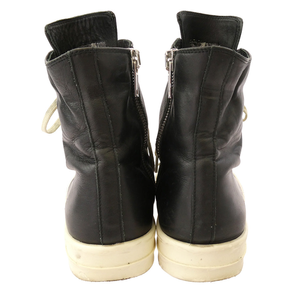Rick Owens リックオウエンス SNEAKERS RAMONES スニーカーズ ラモーンズ ハイカット スニーカー ブラック系 42【中古】