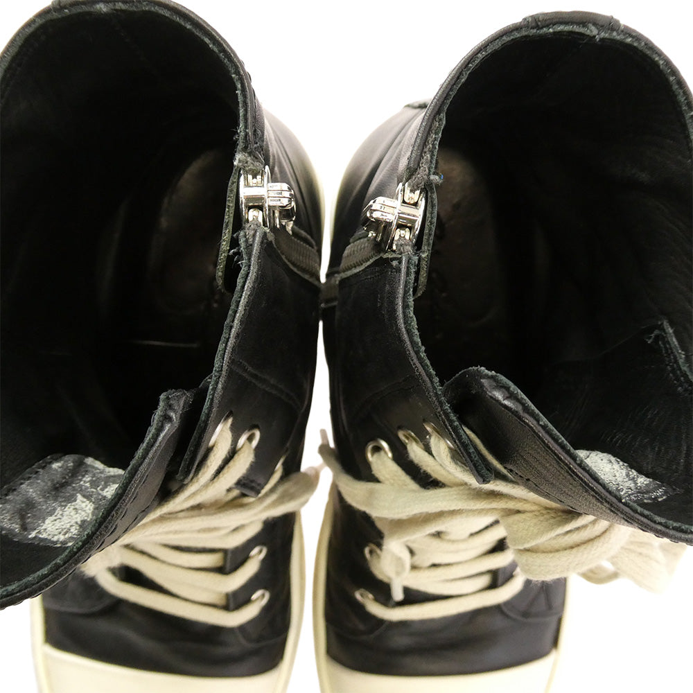 Rick Owens リックオウエンス SNEAKERS RAMONES スニーカーズ ラモーンズ ハイカット スニーカー ブラック系 42【中古】