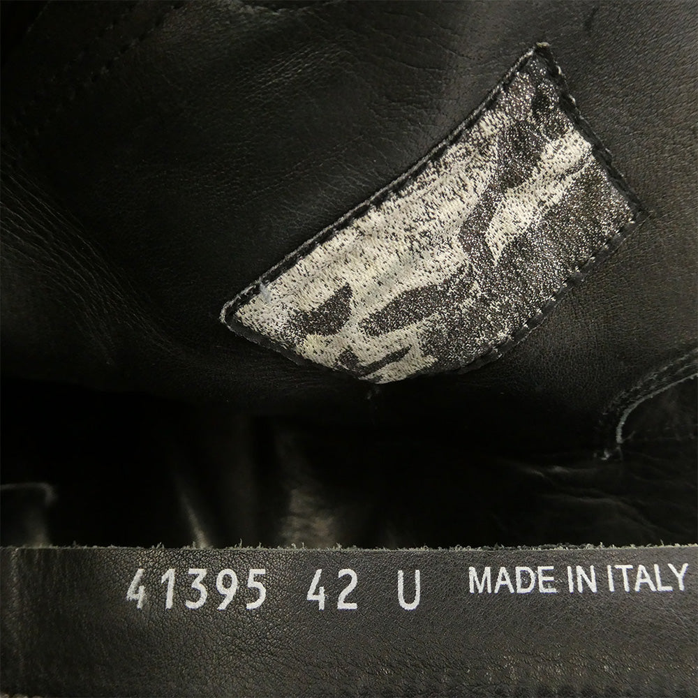 Rick Owens リックオウエンス SNEAKERS RAMONES スニーカーズ ラモーンズ ハイカット スニーカー ブラック系 42【中古】