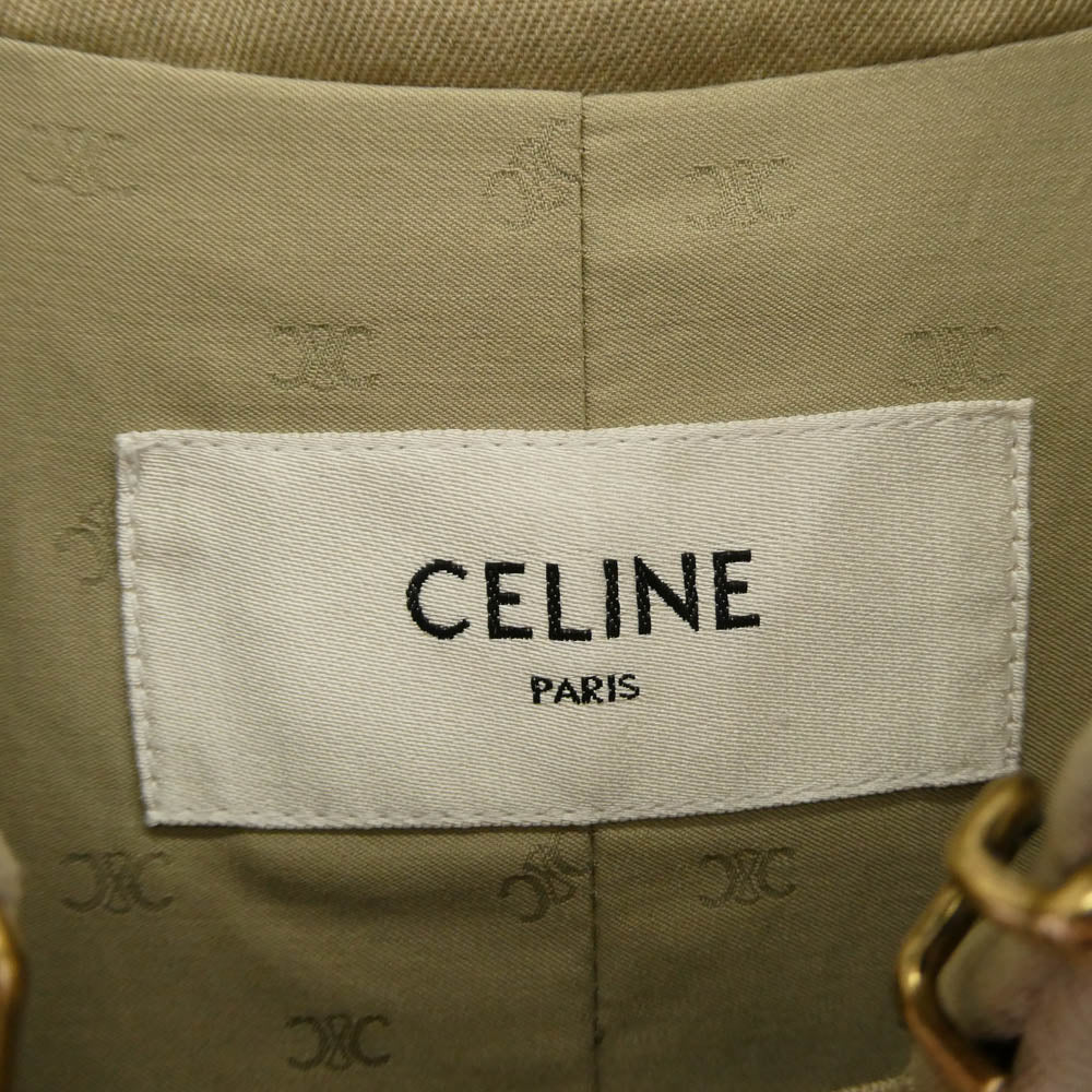 CELINE セリーヌ 2M64A777S ダブルブレスト トレンチ コート ベージュ系 38【新古品】【未使用】【中古】