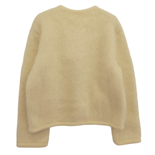 CELINE セリーヌ 23SS 2AD9D440U ブラッシュドモヘア カーディガン ジャケット ホワイト系 S【新古品】【未使用】【中古】