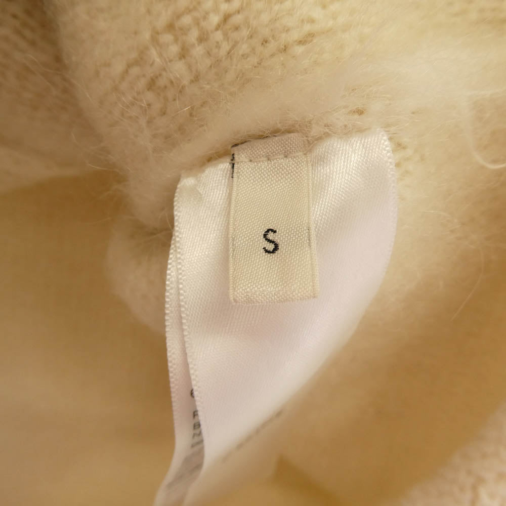 CELINE セリーヌ 23SS 2AD9D440U ブラッシュドモヘア カーディガン ジャケット ホワイト系 S【新古品】【未使用】【中古】