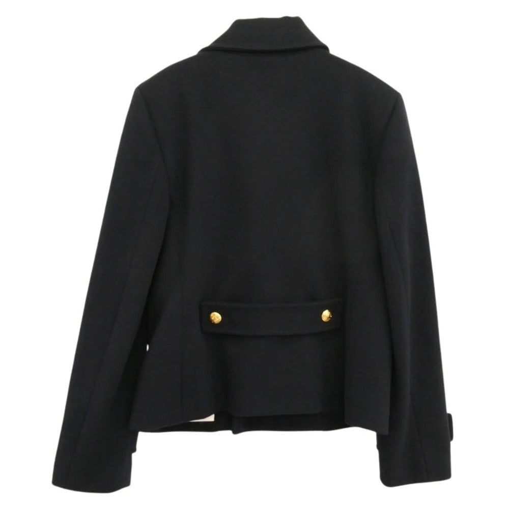 CELINE セリーヌ 2M16B998K CROPPED CHELSEA COAT クロップド チェルシー ウール コート ネイビー系 34【新古品】【未使用】【中古】
