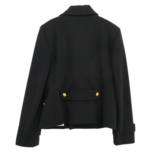 CELINE セリーヌ 2M16B998K CROPPED CHELSEA COAT クロップド チェルシー ウール コート ネイビー系 34【新古品】【未使用】【中古】