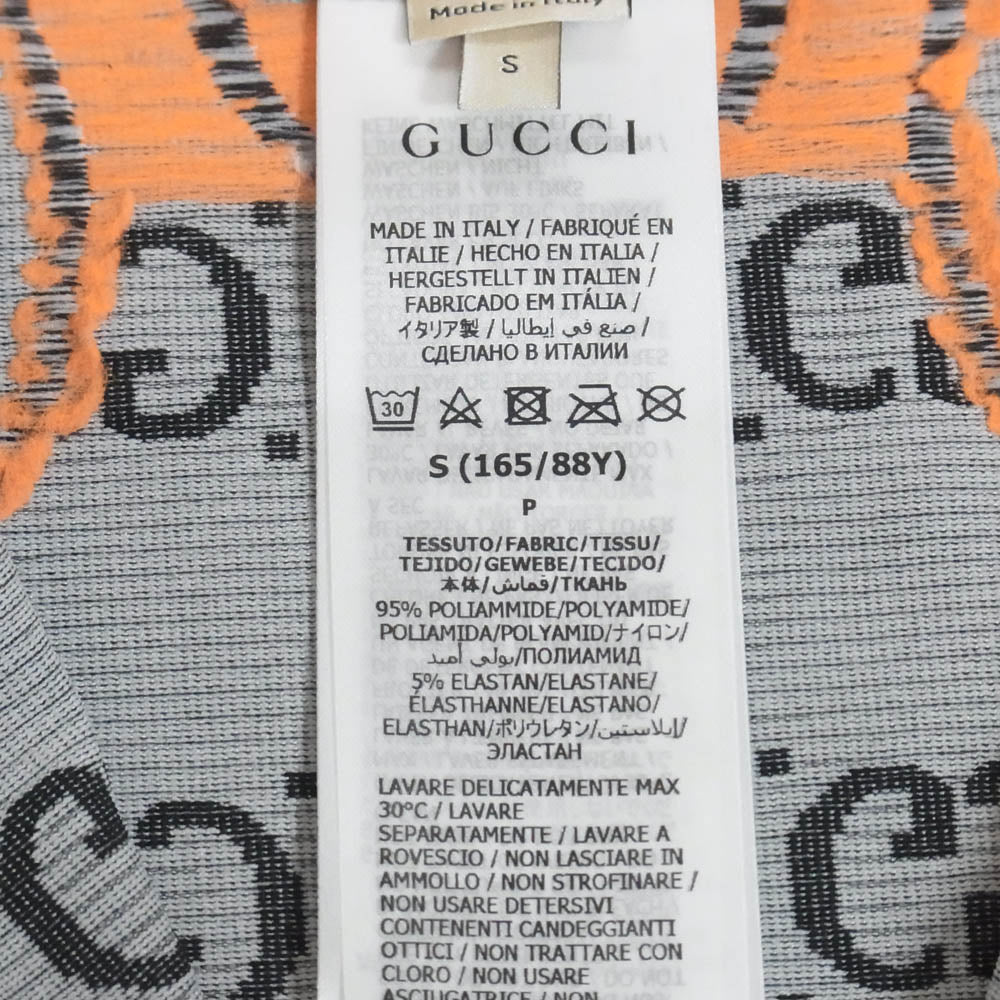 GUCCI グッチ 689201 XJEFU1117 GGジャージージャカード クロップドトップ ハーフジップ カットソー ブラック系 S【極上美品】【中古】 GUCCI グッチ 689201 XJEFU1117 GGジャージージャカード クロップド
