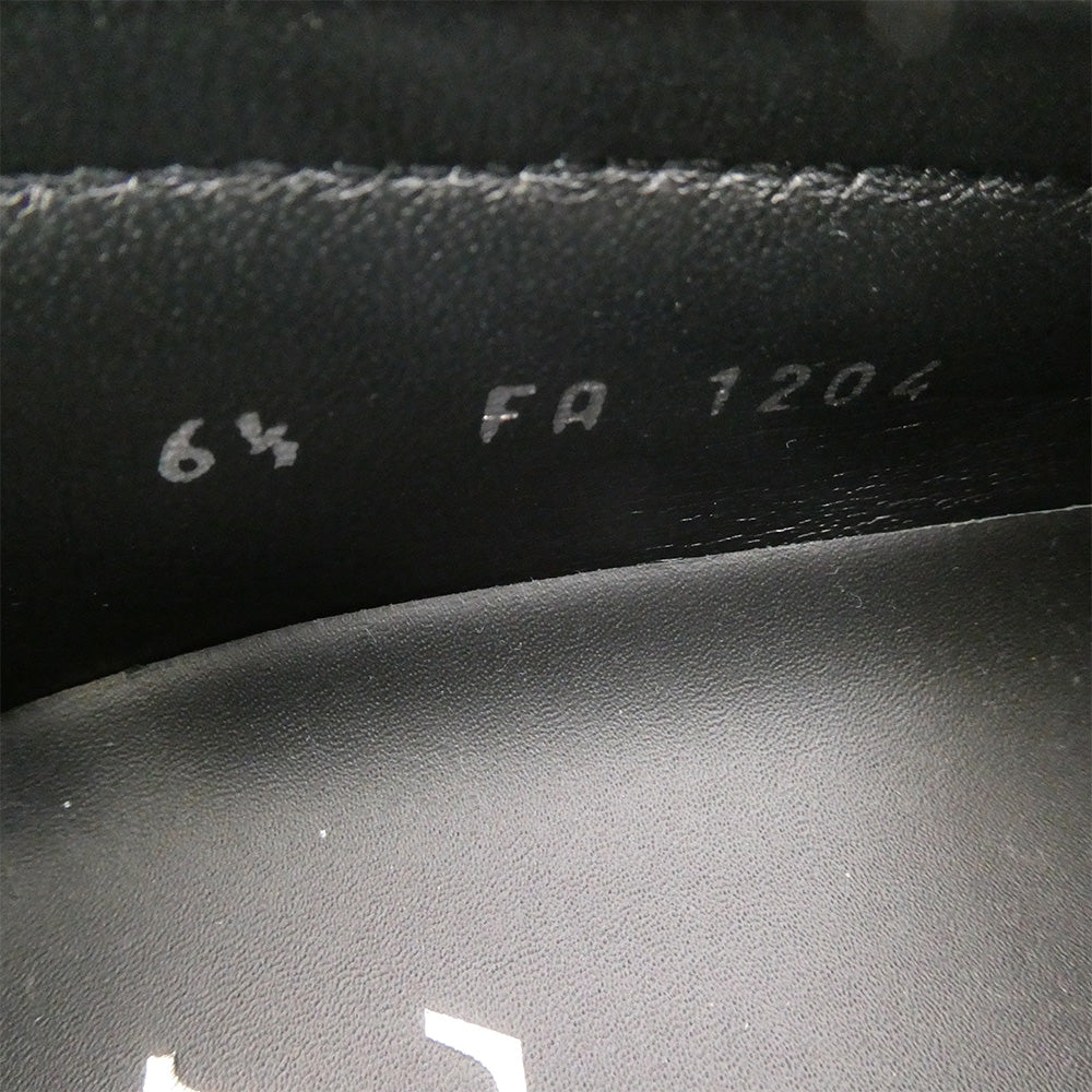 LOUIS VUITTON ルイ・ヴィトン FA1204 LVチェッカーライン ダービー レザー ローファー ブラック系 6.5【中古】