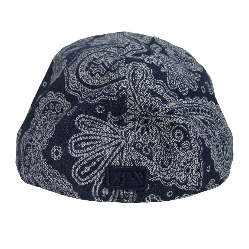 NEW ERA ニューエラ 59FIFTY NYY PAISLEY New York Yankees デニムペイズリー ニューヨーク ヤンキース フィフティー キャップ ネイビー系 7 5/8【中古】