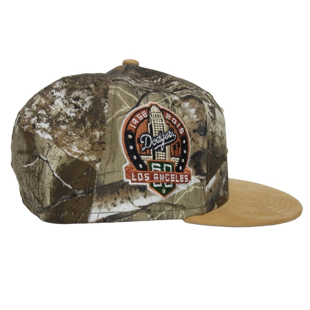 NEW ERA ニューエラ 59FIFTY Real Tree Camo Los Angeles Dodgers ロサンゼルス ドジャース リアルツリー カモ フィフティー キャップ ベージュ系 7 3/4【美品】【中古】