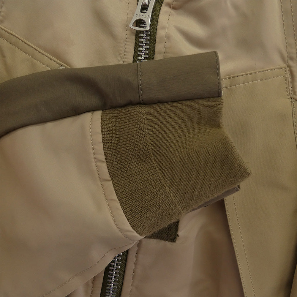 Sacai サカイ 22-02707M Nylon Twill Mix Blouson ナイロン ツイル ミックス ブルゾン ベージュ系 1【中古】