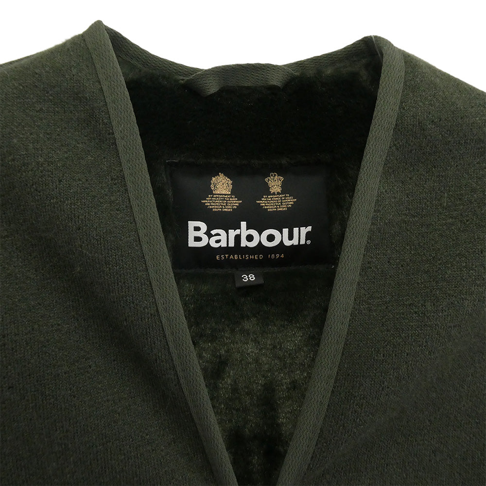 Barbour バブアー 24AW 242MLI0004 フロントジップ クラシックフィット リバーシブル ファー ライナー ベスト グリーン系 38【中古】