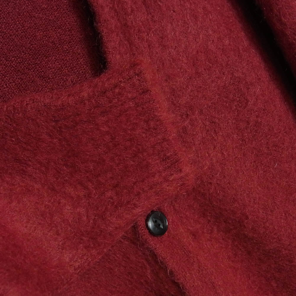 WACKO MARIA ワコマリア 18AW 18FW-WMK-KN19 MOHAIR CARDIGAN モヘア Vネック カーディガン エンジ系 M【中古】