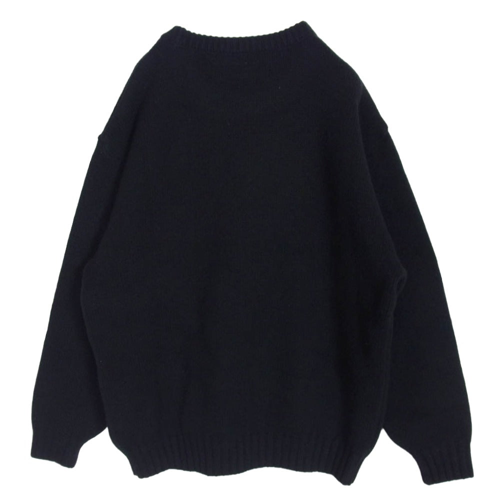 WACKO MARIA ワコマリア 24AW 24FW-WMK-KN07 CLASSIC KNIT SWEATER TYPE-2 クラシック ニット クルーネック セーター ブラック系 M【美品】【中古】