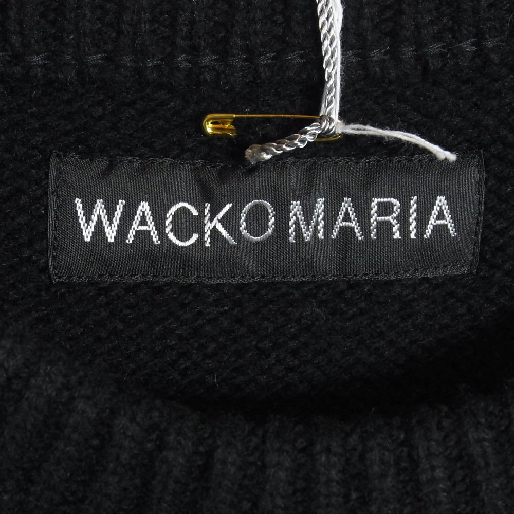 WACKO MARIA ワコマリア 24AW 24FW-WMK-KN07 CLASSIC KNIT SWEATER TYPE-2 クラシック ニット クルーネック セーター ブラック系 M【美品】【中古】
