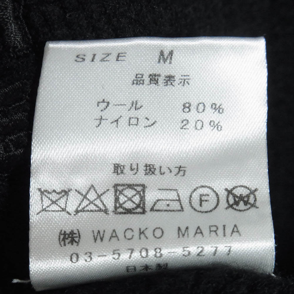 WACKO MARIA ワコマリア 24AW 24FW-WMK-KN07 CLASSIC KNIT SWEATER TYPE-2 クラシック ニット クルーネック セーター ブラック系 M【美品】【中古】