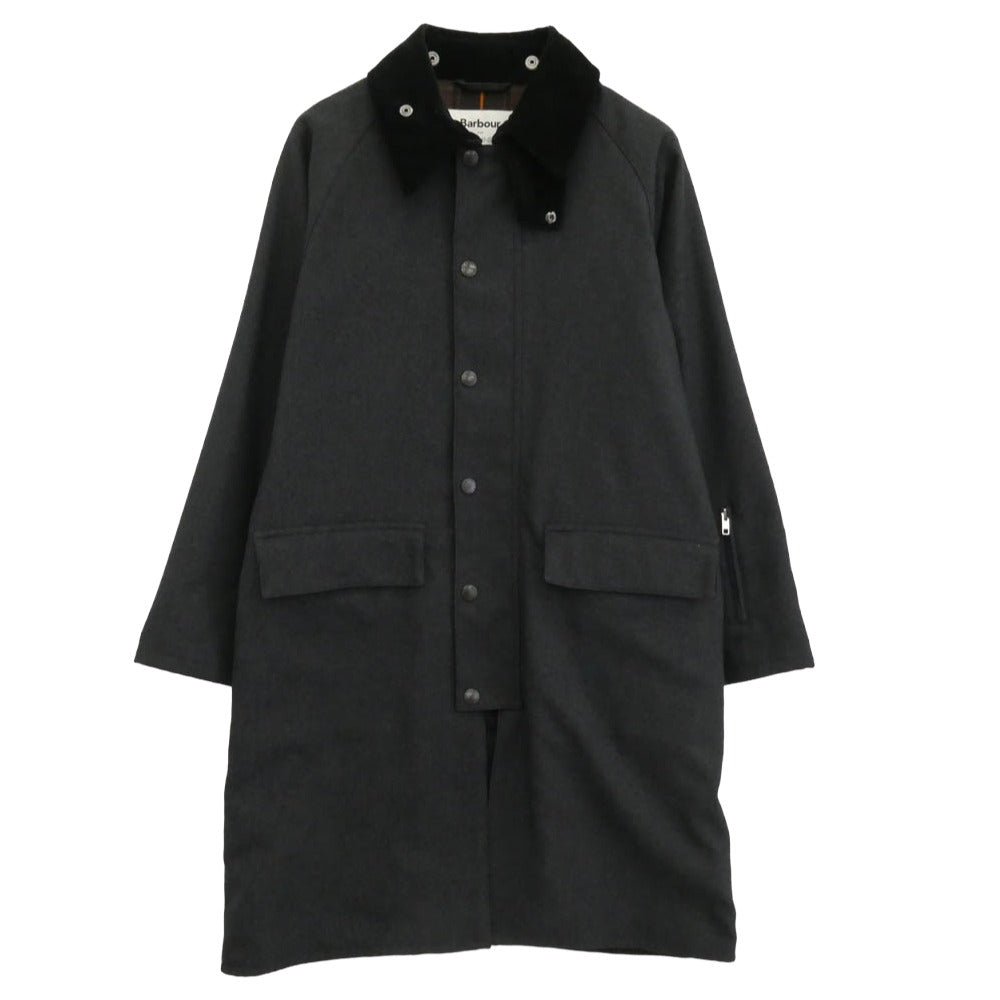 SOPHNET. ソフネット 20AW SOPH-202020 Barbour バブアー NEW BURGHLEY JACKET SOLOTEX ソロテックス ニューバーレー ジャケット コート グレー系 S【中古】