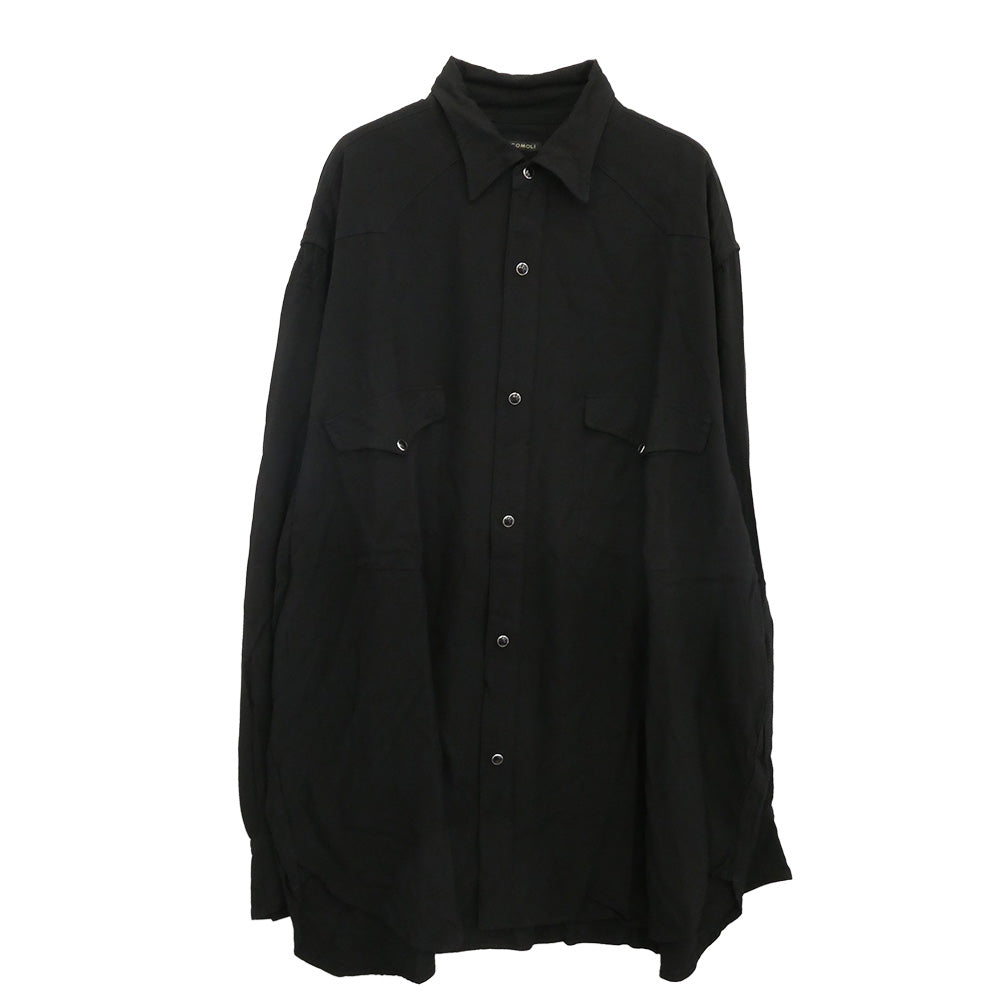 COMOLI コモリ 25SS B01-02003 レーヨンウエスタンシャツ ブラック系 3【中古】