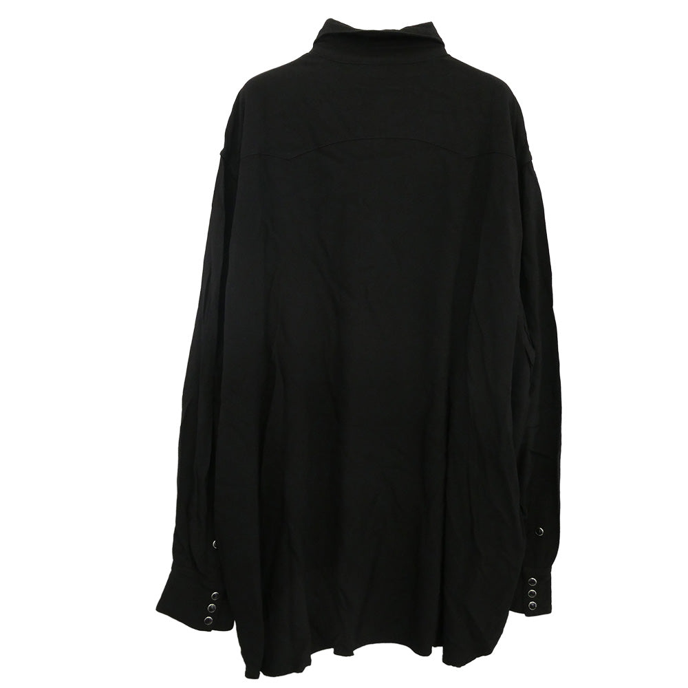 COMOLI コモリ 25SS B01-02003 レーヨンウエスタンシャツ ブラック系 3【中古】