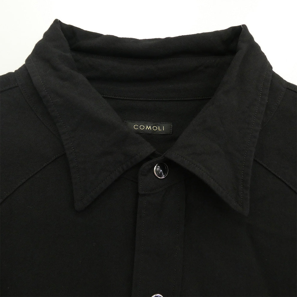 COMOLI コモリ 25SS B01-02003 レーヨンウエスタンシャツ ブラック系 3【中古】