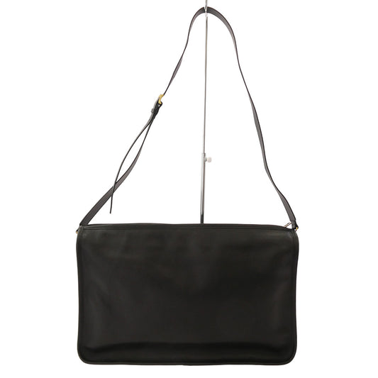 フォルメ and father別注 Mega Banks メガ バンクス レザー ショルダーバッグ ブラック系【美品】【中古】