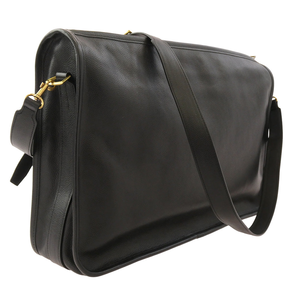 フォルメ and father別注 Mega Banks メガ バンクス レザー ショルダーバッグ ブラック系【美品】【中古】