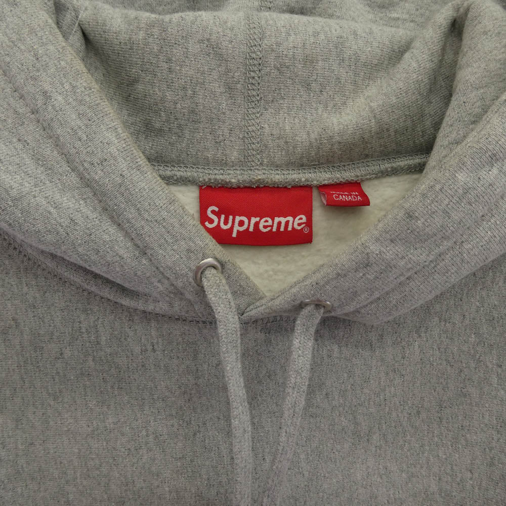 Supreme シュプリーム 19SS Swarovski Box Logo Hooded Sweeatshirt スワロフスキー ボックス ロゴ フーデッド スウェットシャツ パーカー グレー系 M【中古】