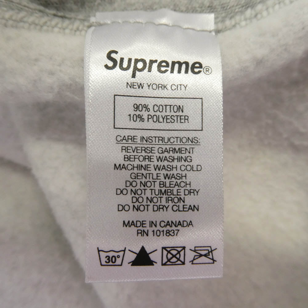 Supreme シュプリーム 19SS Swarovski Box Logo Hooded Sweeatshirt スワロフスキー ボックス ロゴ フーデッド スウェットシャツ パーカー グレー系 M【中古】