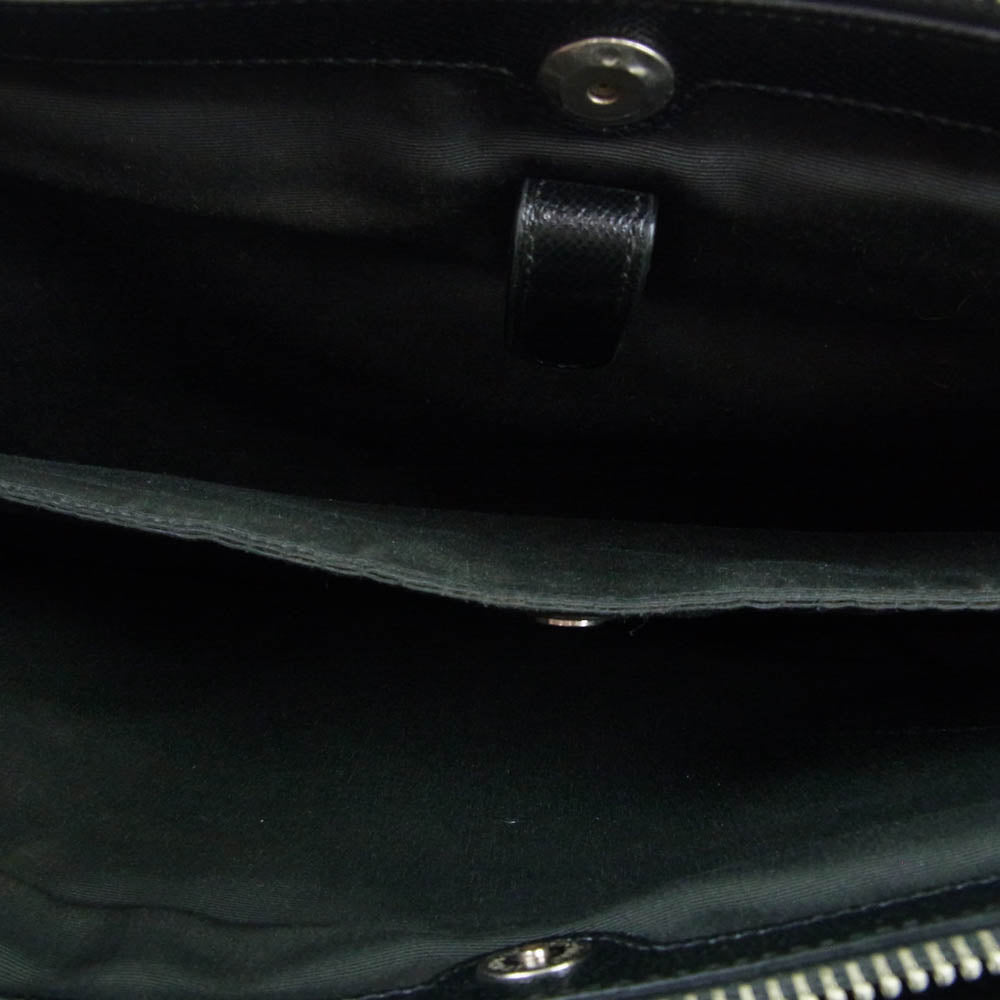 COACH コーチ F59141 2WAY クロスグレイン レザー ビジネスバッグ ショルダー バッグ ブラック系【中古】